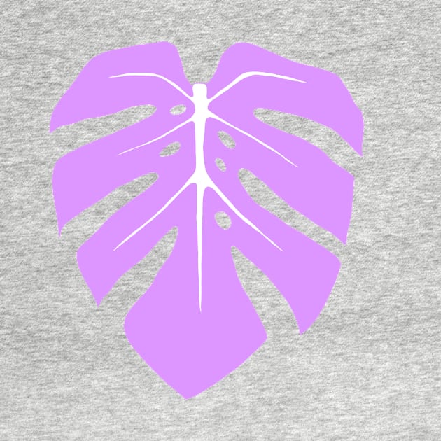 Pastel Purple Monstera Leaf by ally1021